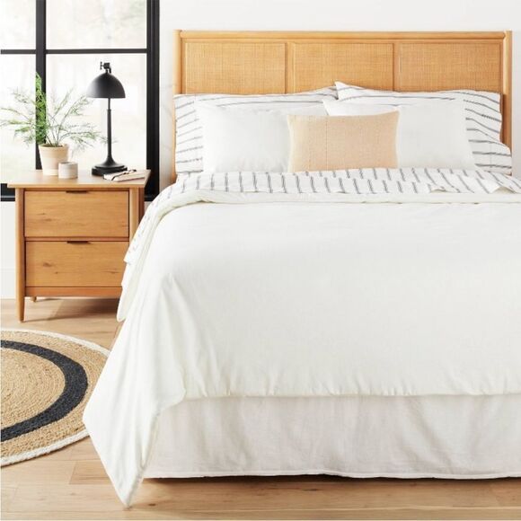 HEARTH & HAND NEW heathered off-set stripe lumbar bed pillow -gold - Picture 3 of 6